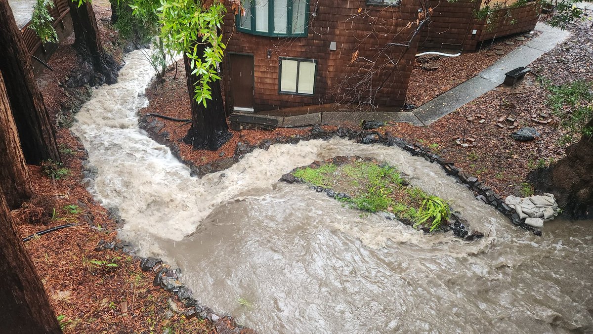 Major New Year's Eve storm floods Berkeley streets and creeks