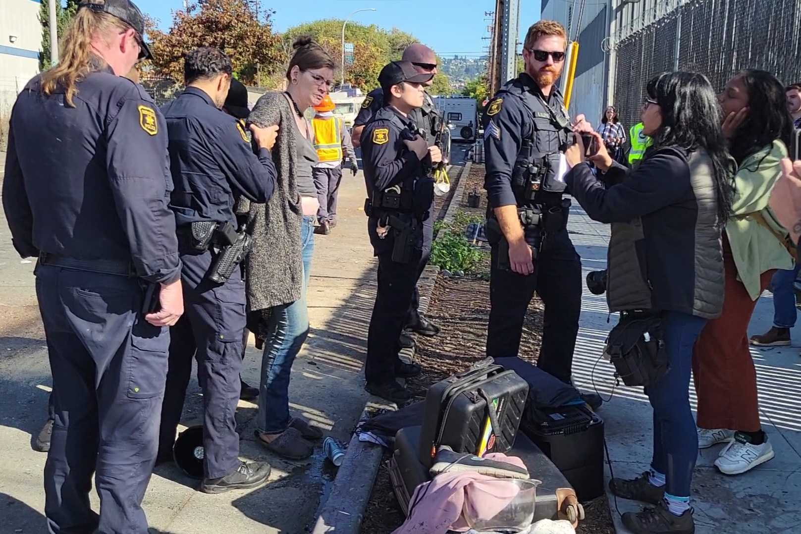 Berkeley police arrest 2 at West Berkeley homeless camp closure