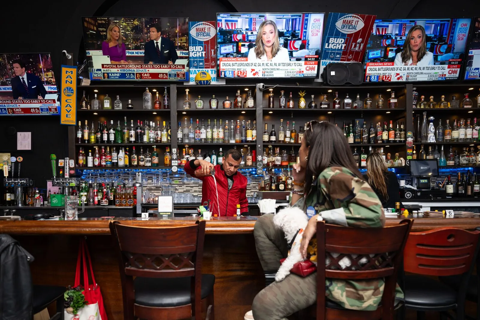 Election night photos: Berkeley candidates danced and drank while Kamala Harris’ home was quiet