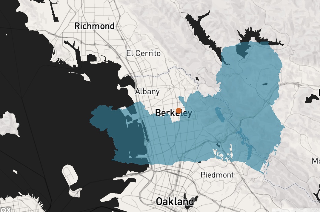 How big would the LA fires be if they were where you live?
